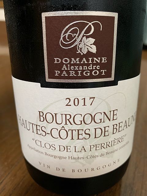 Dom. Alexandre Parigot Bourgogne Hautes Côtes de Beaune Clos de la Perrière(ドメーヌ・アレクサンドル・パリゴ ブルゴーニュ オート・コート・ド・ボーヌ クロ・ド・ラ・ペリエール)