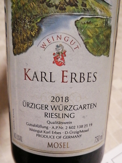 Karl Erbes Ürziger Würzgarten Riesling(カール・エルベス ユルツィガー・ヴュルツガルテン・リースリング)