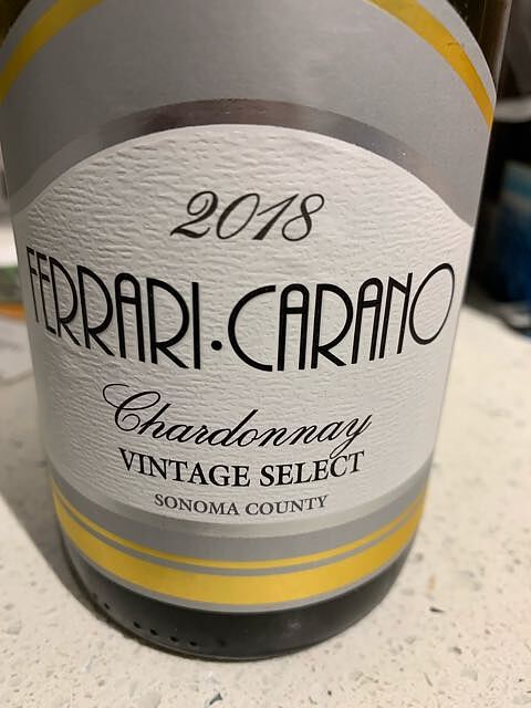 Ferrari Carano Chardonnay Vintage Select(フェラーリ・カラーノ シャルドネ ヴィンテージ・セレクト)