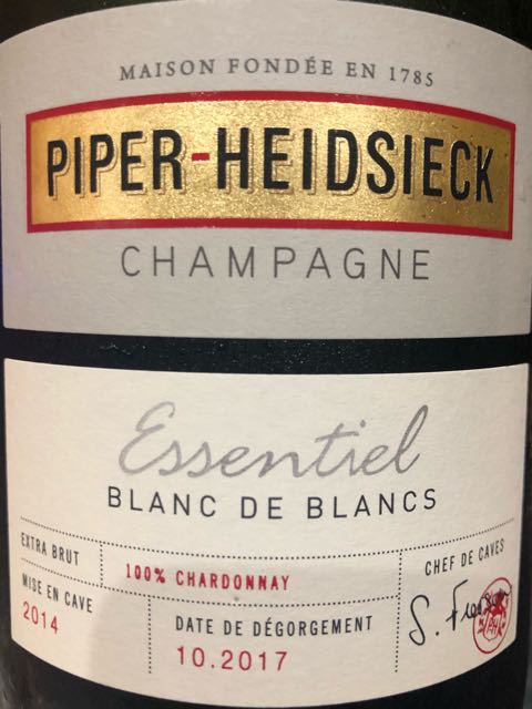 Essentiel Blanc de Blancs 3本セット　シャンパン パイパー・エドシック・エッセンシエル・ブラン・ド・ブラン NV