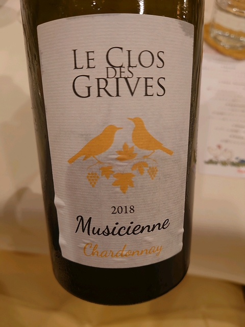 Le Clos des Grives Musicienne Chardonnay(ル・クロ・デ・グリーヴ ミュージシエンヌ)