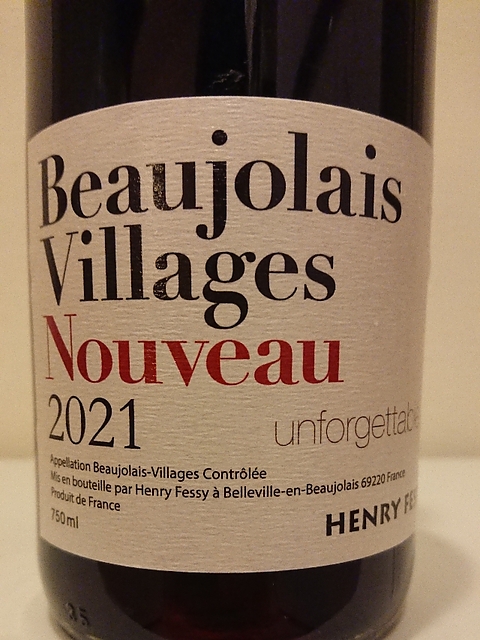 Henry Fessy Beaujolais Villages Nouveau Unforgettable(アンリ・フェッシー ボージョレ・ヴィラージュ ヌーヴォー アンフォゲッタブル)