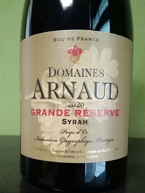 Dom. Arnaud Grande Réserve Syrah(ドメーヌ・アルノー グラン・レゼルヴ シラー)