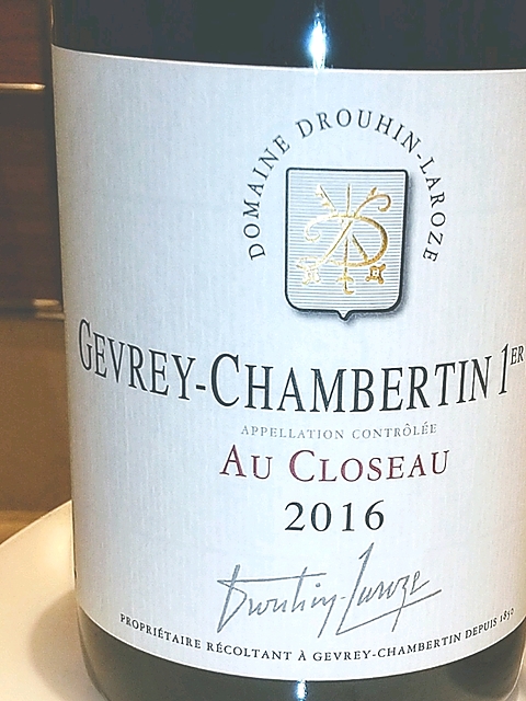 Dom. Drouhin Laroze Gevrey Chambertin 1er Cru Au Closeau(ドメーヌ・ドルーアン・ラローズ ジュヴレ・シャンベルタン プルミエ・クリュ オー・クロソー)