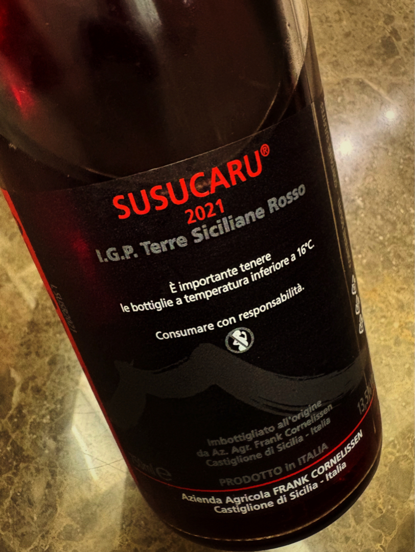 Frank Cornelissen Susucaru 2021 Rosso(フランク