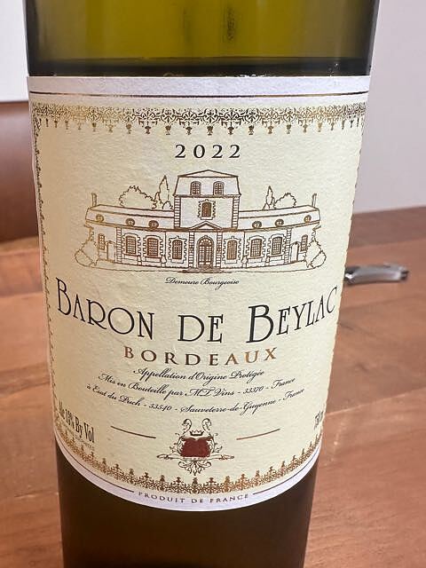 Baron de Beylac Bordeaux Blanc