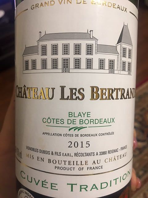 Ch. Les Bertrands Cuvée Tradition Blanc(シャトー・レ・ベルトラン キュヴェ・トラディション ブラン)