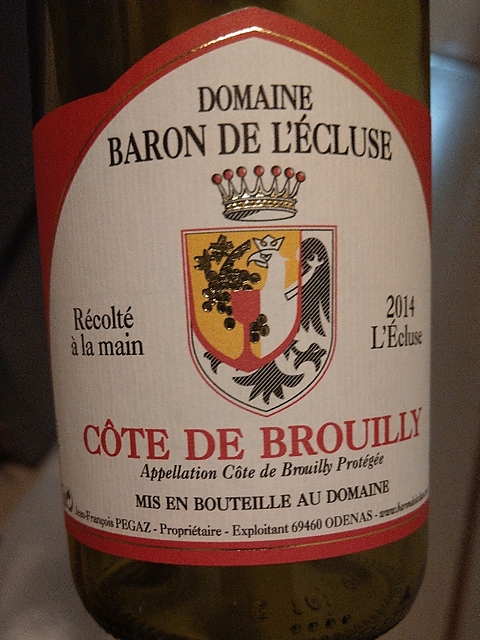 Dom. Baron de l'Ecluse Côte de | Vinica 無料のワインアプリ