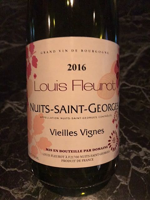 Louis Fleurot Nuits Sait Goerges Vieilles Vignes Rouge