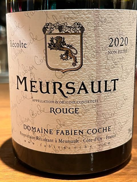 Dom. Fabien Coche Meursault Rouge(ドメーヌ・ファビアン・コシュ ムルソー ルージュ)