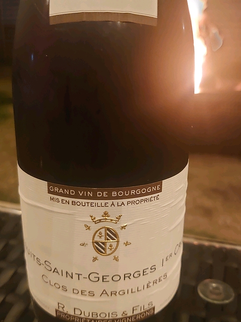 R. Dubois & Fils Nuits Saint Georges 1er Cru Clos des Argillières(R・デュボア・エ・フィス ニュイ・サン・ジョルジュ プルミエ・クリュ クロ・デ・ザルジリエール)