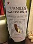 770 Miles California Cabernet Sauvignon(2016)