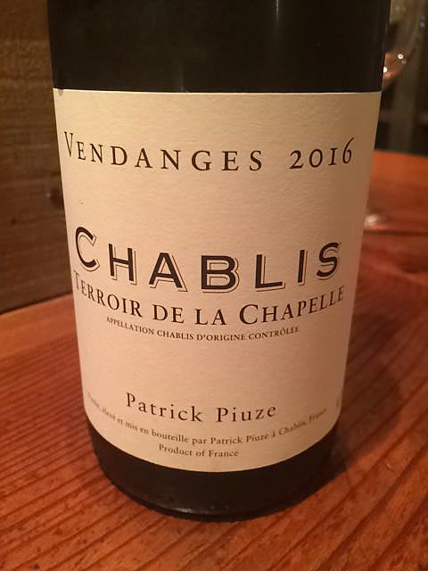 Patrick Piuze Chablis Terroir de Chapelle