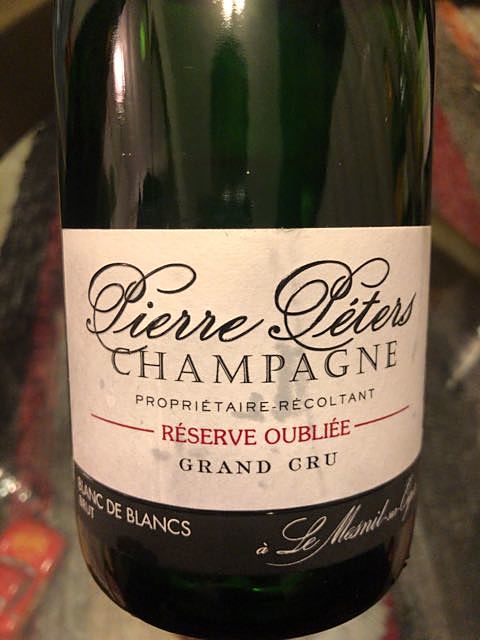 Pierre Péters Réserve Oubliée Blanc de Blancs Grand Cru(ピエール・ペテルス レゼルヴ・ウブリエ ブラン・ド・ブラン グラン・クリュ)