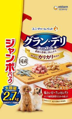 ドッグフード Daisy グラン・デリ カリカリ仕立て 成犬用 味わいビーフ入り セレクト