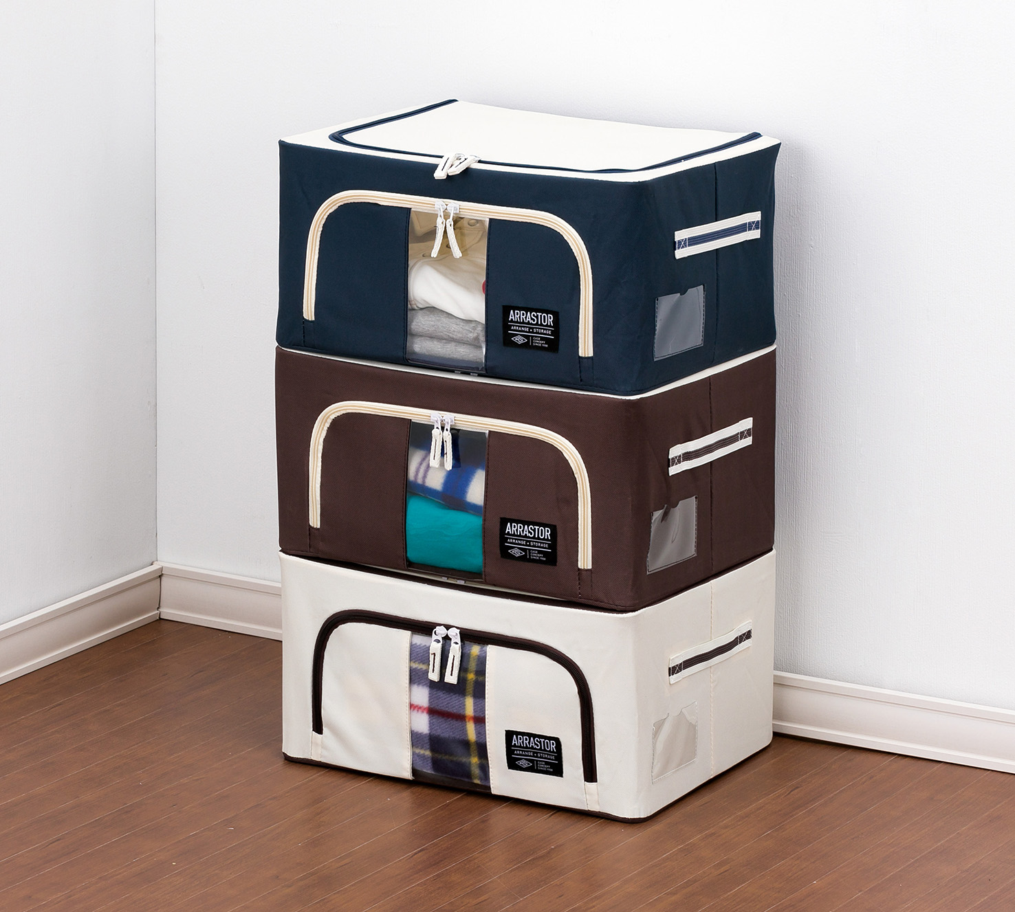 積み重ねできる窓付き収納ボックス ／ 浅型24L | 商品検索