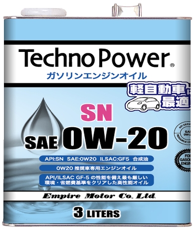 テクノパワー TPオイル SP 0W20 3L ／ TP－SP0W20
