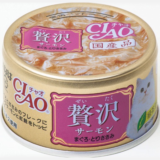 チャオ贅沢缶 サーモン まぐろとりささみ80g ／ いなば | 商品検索