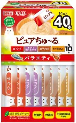 いなばペットフード CIAO ピュアちゅ〜る バラエティ 40本入り(14g×40)