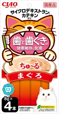 いなばペットフード CIAO ちゅ〜る 歯と歯ぐきに配慮 まぐろ 8g×4本 国産品
