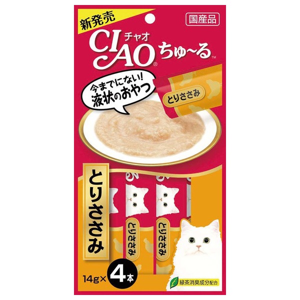 いなばペットフード CIAO ちゅ〜る とりささみ 14g×4本 国産品