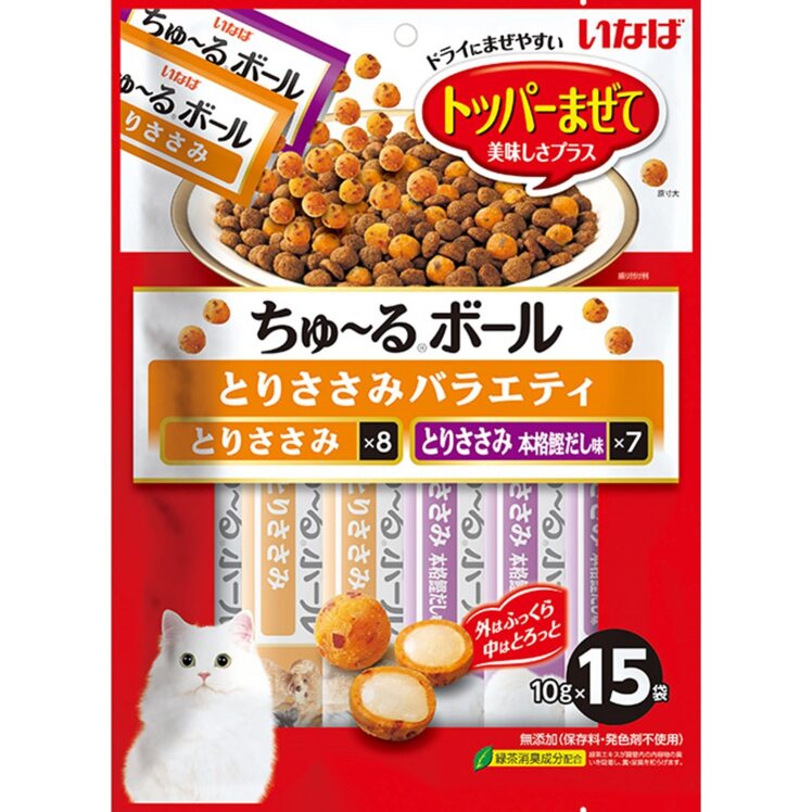 いなばペットフード ちゅーるボール とりささみバラエティ 15袋(10g×15)
