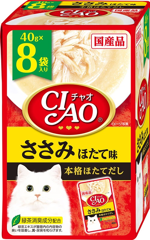 いなばペットフード CIAO パウチ ささみ ほたて味 40g×8袋