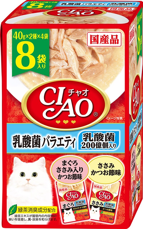 いなばペットフード CIAO パウチ 乳酸菌バラエティ 40g×8袋