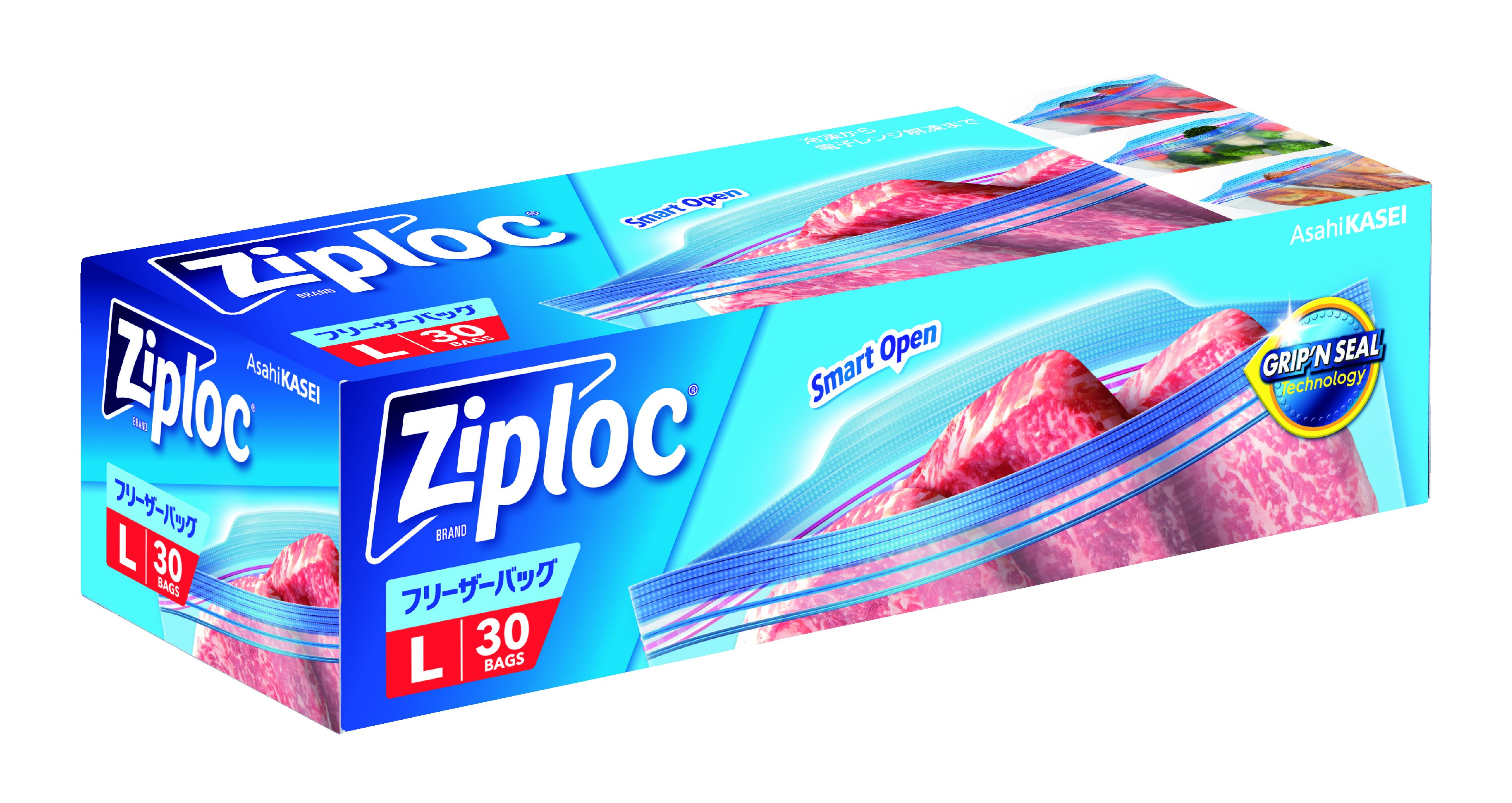 旭化成 ジップロック フリーザーバッグ Lサイズ/30枚入