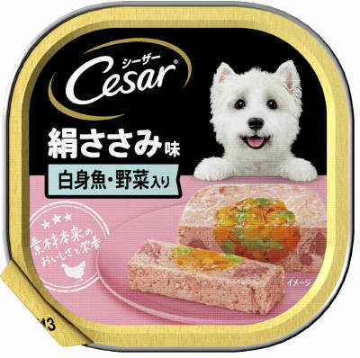 マースジャパン シーザー 絹ささみ味 白身魚・野菜入り 100g