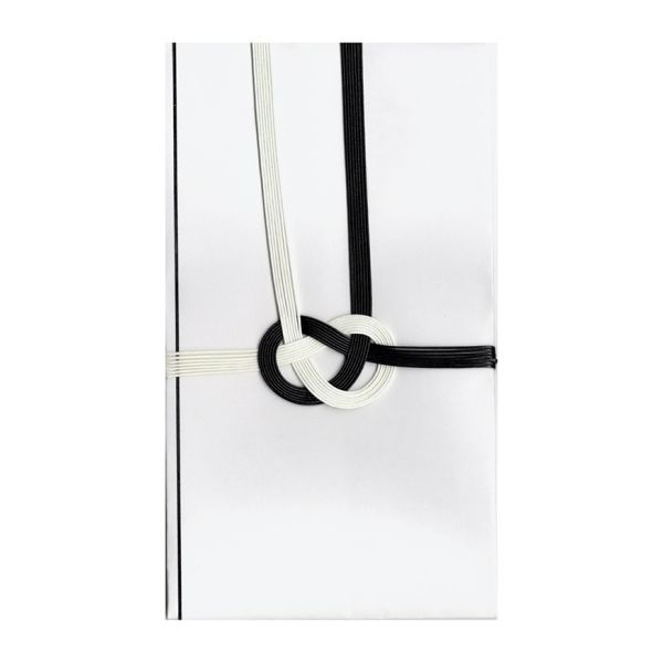 マルアイ 仏金封 10P 中袋付 黒白7本多当折 ／ P10キーナ