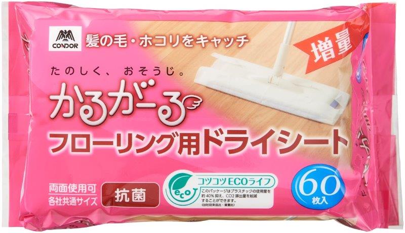 山崎産業 かるがーる フローリング用ドライシート 60枚