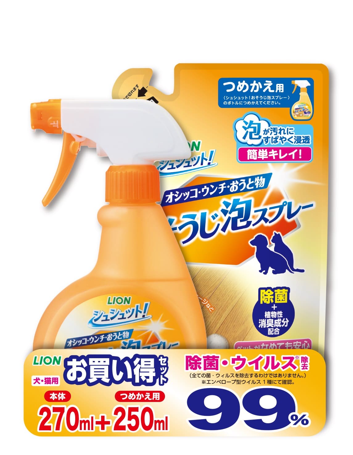 保湿泡スプレー4本セット シュシュット！おそうじ泡スプレー本体詰替セット1個 | 商品検索