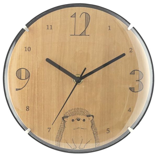 日本製！レトロデザイン連続秒針クォーツ式掛け時計 QL739A-BR(ブラウン) 日本製！レトロデザイン連続秒針クォーツ式掛け時計 QL739A-BR