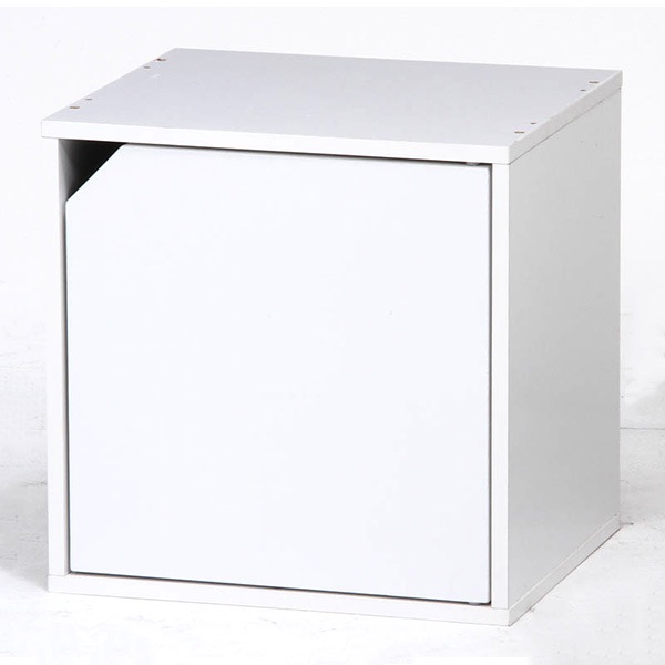 キューブボックス 扉付 ホワイト CB35DR（WH） ／ 幅34．5