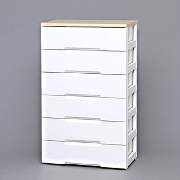 アイリスオーヤマ ウッドトップチェスト ホワイト／ペアー ／ HG