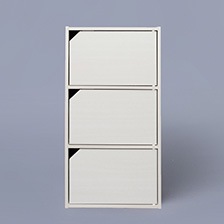モジュールボックス扉付 3段 オフホワイト ／ MDB－3D | 商品