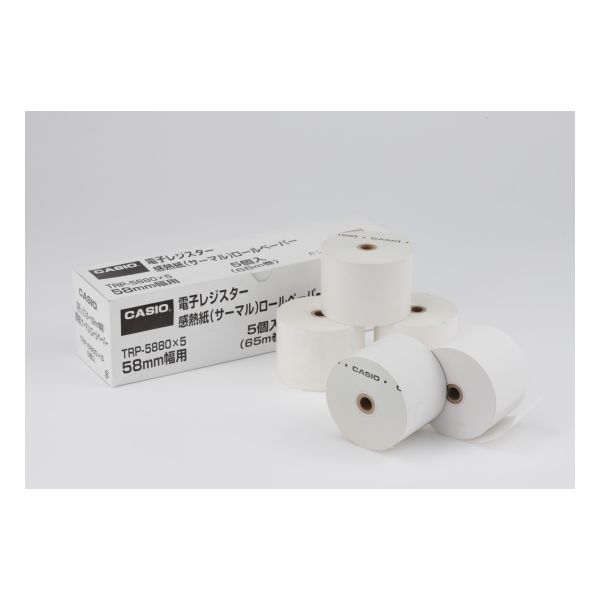 カシオ TRP－5880X5 レジペーパー58mm幅 ／ 感熱ロール紙