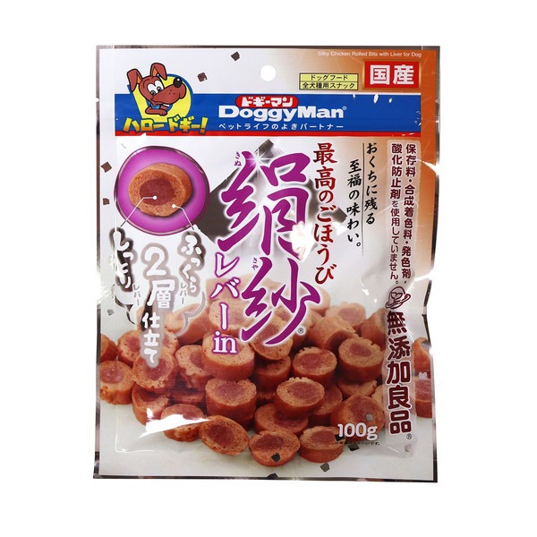 ドギーマンハヤシ 絹紗 レバーin 100g 国産品