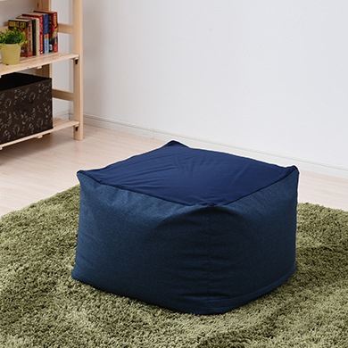 くつろぎビーズソファ ネイビー ／ 約55×55×40cm | 商品検索