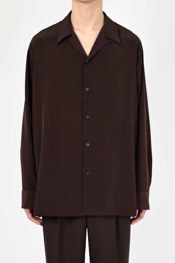 LADMUSICIAN 24SS PANSY OPEN COLLAR SHIRT