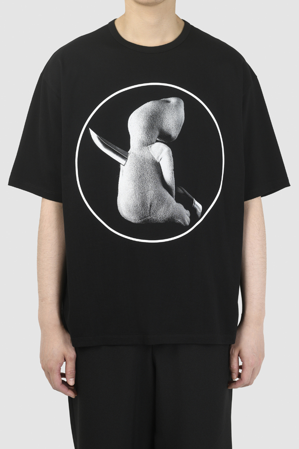 Lad Musician Silhouette Print T-Shirt