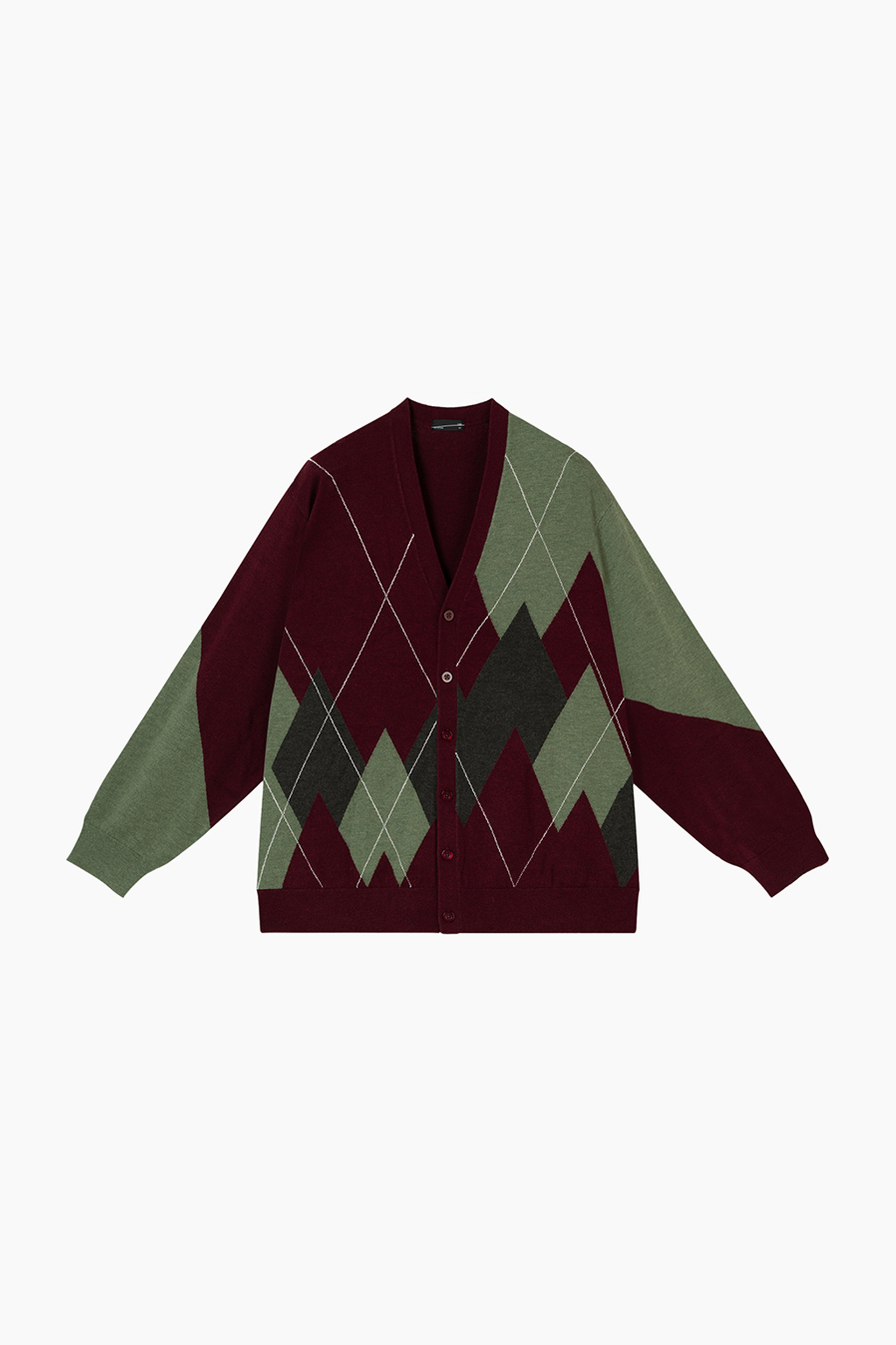 lad musician モヘア 薔薇 カーディガン ニット44 アーガイル LAD MUSICIAN（ラッドミュージシャン）の「ARGYLE MOHAIR