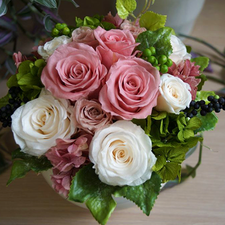 商談中　プリザーブドフラワーアレンジ　No.179　秋のアンティークピンク a318019a497310f58e784bacbe1b82