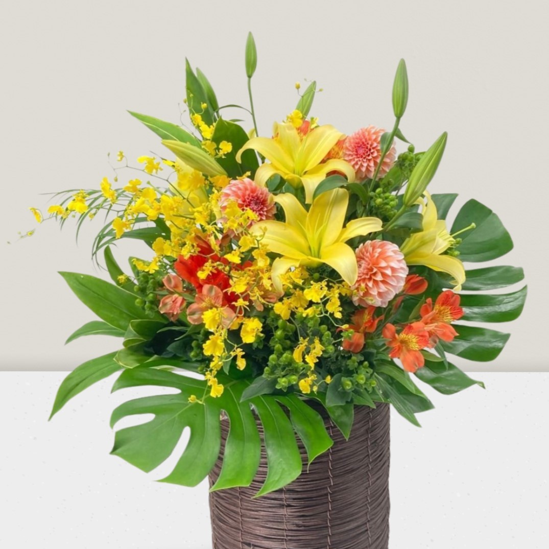 スタンダード台付アレンジ O-43（カラー：イエロー・オレンジ