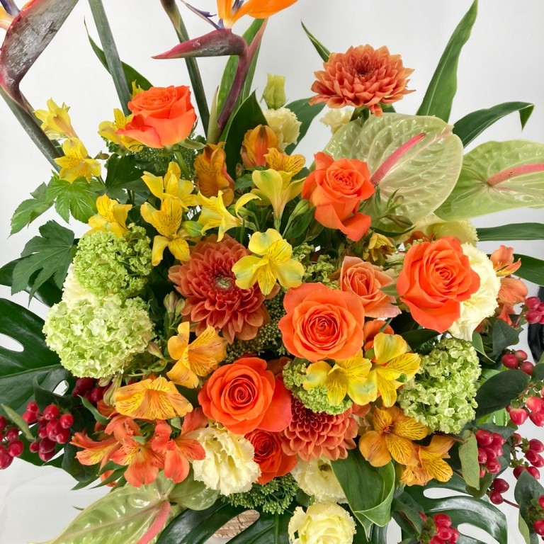 オレンジ系おまかせアレンジメント O-36（カラー：オレンジ