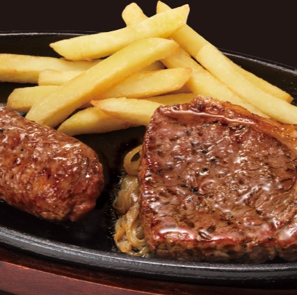 ブロンコおじさんのこだわり炭焼きがんこハンバーグ＆炭焼きブラックダイヤモンドサーロインステーキのイメージ