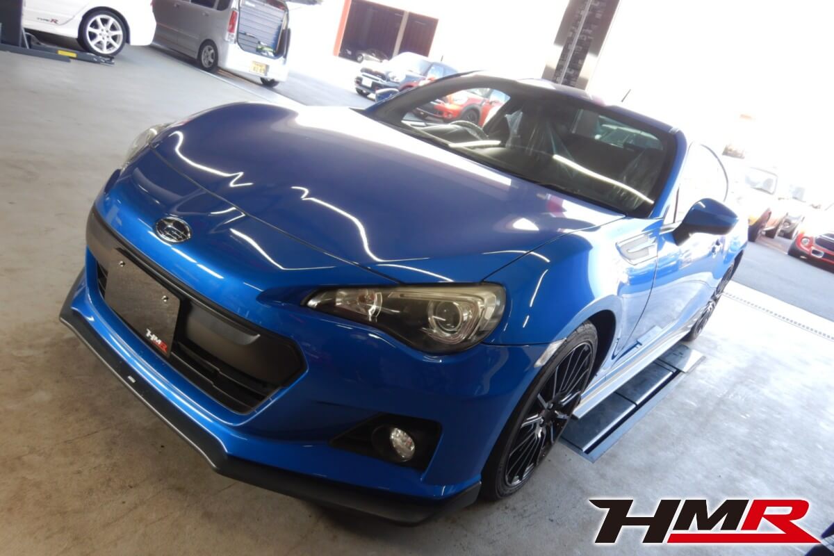 STIフルエアロ 18AW マフラーが装着されたBRZ(ZC6) 2.0Sの納車前点検整備を行いました