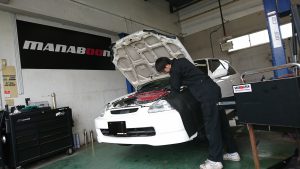 シビックタイプR(EK9前期型)、EGMTマウントにブレーキ関連リフレッシュ作業