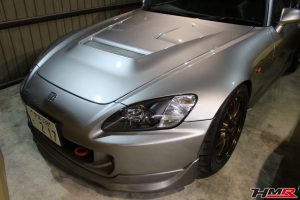 デモカーS2000に親水性ガラスコーティングを施工